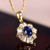 SAPPHIRE GOLD NECKLACE