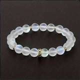 FROSTED OPALITE BEAD BRACELET