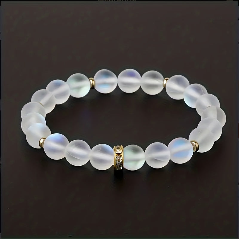 FROSTED OPALITE BEAD BRACELET