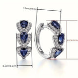 ELEGANT SAPPHIRE DROP EARRINGS