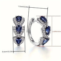 ELEGANT SAPPHIRE DROP EARRINGS