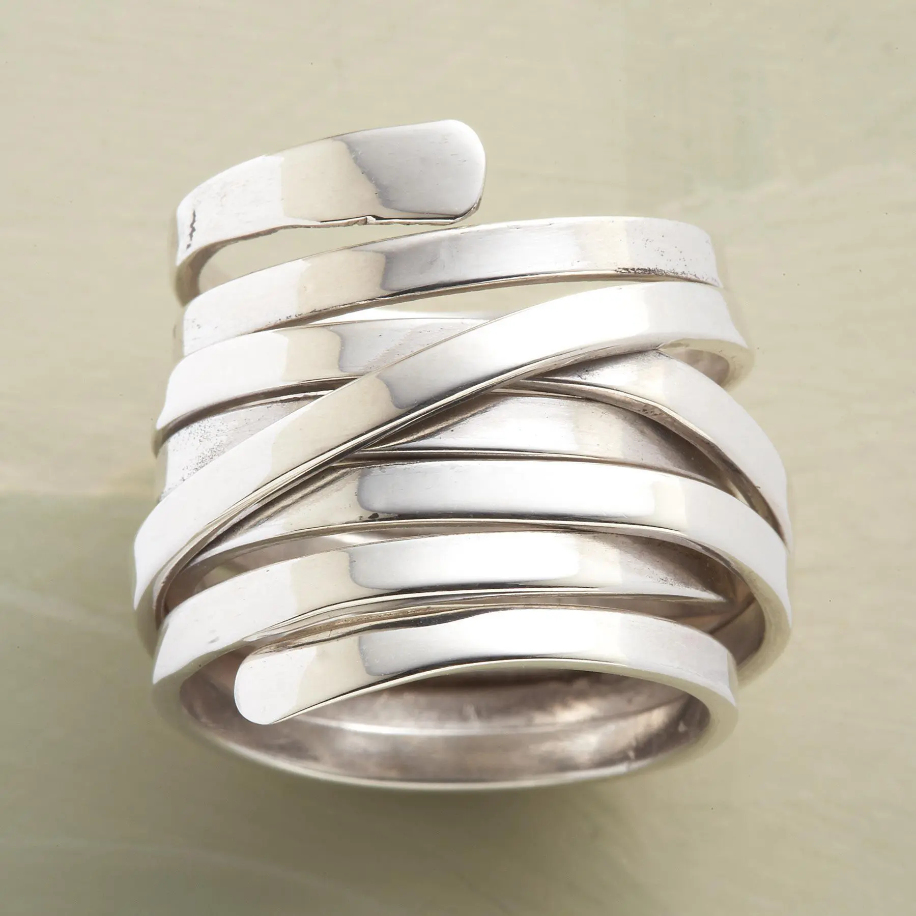 SILVER WHISPER WRAP RING