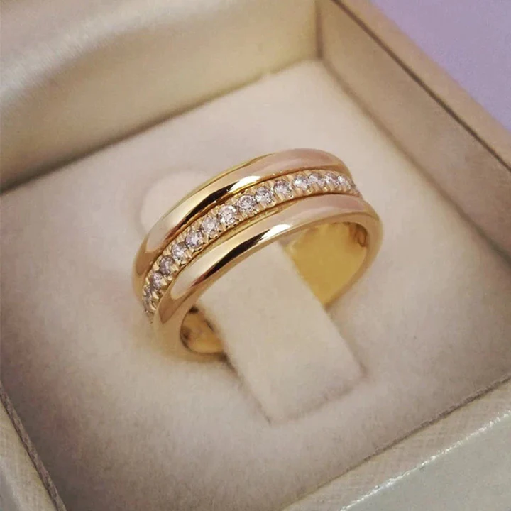 GOLDEN GRACE DOUBLE-BAND RING