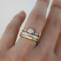 OPAL SERENITY STACKED RING SET