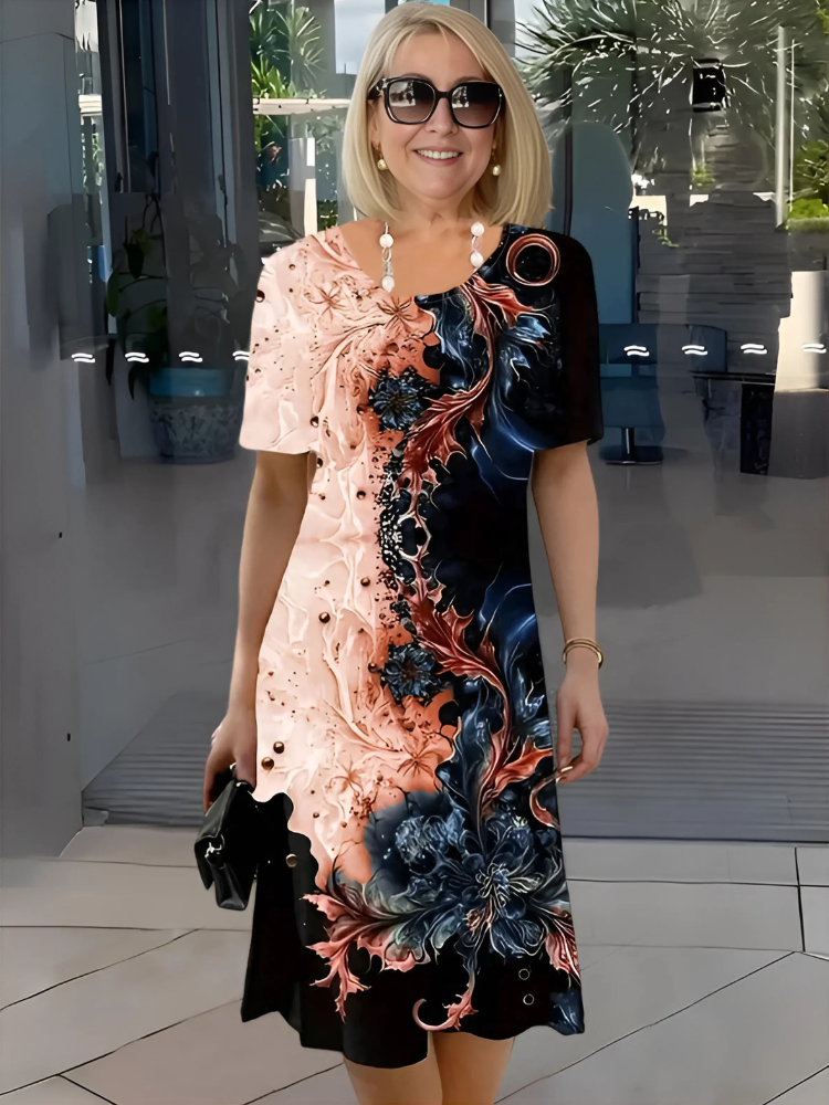 LEANDRIA | RELAXED FLORAL MIDI DRESS